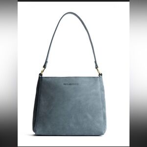 Portland Leather Goods triangle shoulder bag storm gray